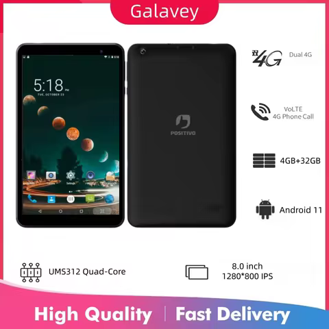 8.0 Inch 4G Phone Tablet Android 11 UMS312 Quad-Core Dual Camera 1280x800 Pixels 4GB RAM 32GB ROM 40