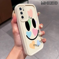 MHKEID Casing Hp Untuk OPPO A16 OPPO A16s OPPO A54s Case Casing pola Senyum Kesing HP Cesing Silikon