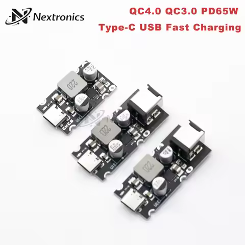 1/3/5PCS QC4.0 QC3.0 Type-C USB PD 65W Fast Charging Adapter Module DC8-32V 3.25A Step Down for SCP/