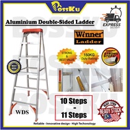 Winner Heavy Duty Aluminium Double Sided TANGLEPRUF Ladder (10&11 Steps)