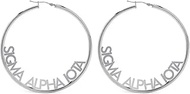 Sigma Alpha Iota Hoop Silver-Plated Dainty Earrings for Women -Sigma Alpha Iota Jewelry with Ideal 2
