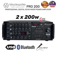 Blackspider PRO200 Professional Power Amplifier 2 x 200w