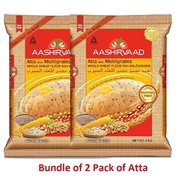Aashirvaad Multigrain Atta ( Multigrain Wheat Flour) 2Kg Pack x 2