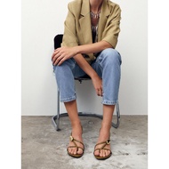 sandal tapak tinggi sandal tapak tebal sandal tinggi tebal ZA Women's Olive Green Sandals - High Hee