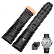 618【Hot seller】 TOP Genuine Leather watchband For MAURICE LACROIX watches strap black brown 20mm 22m