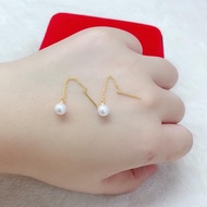 10k Gold Pearl Tictac Earrings