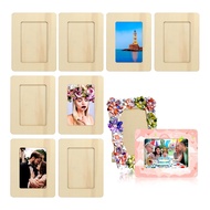 10 Pack Unfinished Wooden Picture Frames for 6inch Photos Standing Postcard Picture Frame Set DIY Ke