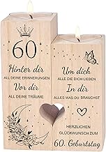 Gifts for 60th Birthday Woman, Candle Holder - 60th Birthday Woman Husband, 60th Birthday Decoration