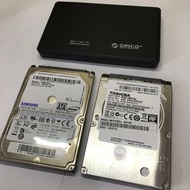 500g 2.5吋 硬碟 x2 harddisk 連硬碟盒