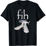 Fih Shoes Fish Funny Misspelled Fish Meme Fih Calling Humor T-Shirt