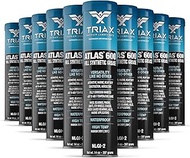 Triax Atlas 600 Grease, Full Synthetic High Temp NLGI-2, Wheel Bearing, Heavy Duty Ultra High Perfor