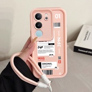 Case For VIVO V29 5G V29 Pro 5G S17 S17T 5G Original Phone Three-Color Strap Silicone Shockproof