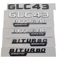 ABS 3D Car Rear Trunk Side Badge Letters Sticker BITURBO 4MATIC Logo Emblem For Mercedes Benz GLC Cl