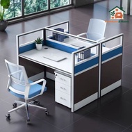 Office Workstation Desk Partition Cubicle Staff Table 1 2 4 Seater Office Desk with Chair Commercial