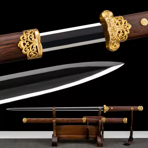 Chinese Tang Jian Sword 1060 High Carbon Steel Blade Real Full Size Ready Battle Warrior Catana Trai
