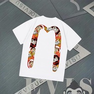 EVISU/Fushen 2026 Round Neck Short-Sleeved T-Shirt Couple Style Men Style Original Design Printed T-