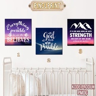 [DECORATION] Bible Verse God wooden wall display home decoration poster