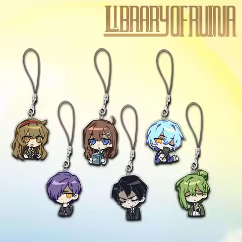 Game Library Of Ruina Roland Angela HOD Michelle Cosplay Keychain Rope Phone Chain Acrylic Key Chain
