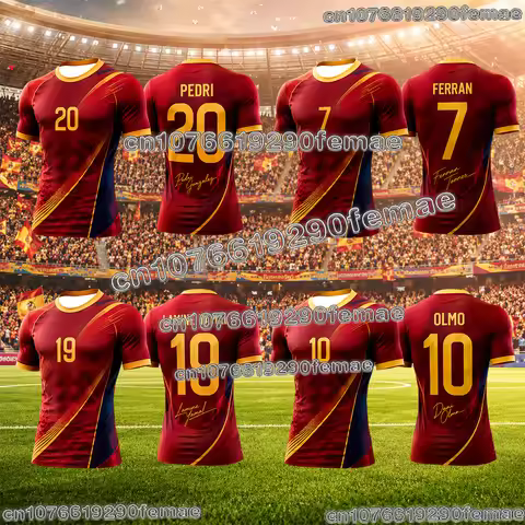 2026/27 Spain Football Fan Jersey Special Commemorative Edition Kids Adults Outdoor Training Breatha
