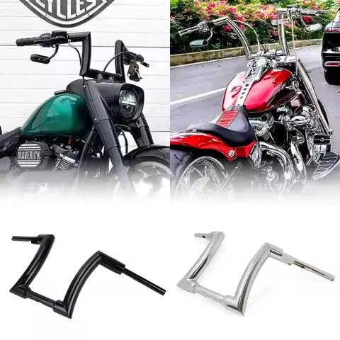 Motorcycle handlebars 6” 8”10” high Fat Hanger Drag Bars for Harley Sportster FLST FXST Road King Gl