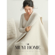 Retro Large Hanging Ear Quilted Blanket Bedroom Bedside Blanket Living Room Sofa Blanket Thickened B
