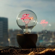曙MUSE 幾何旋轉水泥桌燈LOVE燈泡款 鎢絲燈泡 LED燈 擺飾 幾何