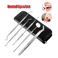[BEST BUY] Dental Tools, 5 Pack Teeth Cleaning Tools Set Stainless Steel with Mouth Mirror, Tweezer 