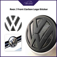 Volkswagen Carbon Design Logo Sticker Front/Rear/ Steering Golf GTI MK5, MK6, MK7, Polo, Vento, Jetta, Passat B7