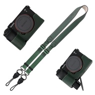 Litchi Skin PU Leather Half Case For Sony A7CII A7C2 A7CR Camera Bag Cover With Strap