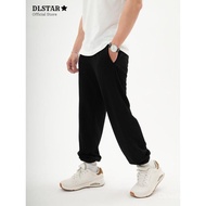 DLSTAR Relax-Fit soft and breathable 100% Cotton Lightweight Sweatpants with Elastic Cuffs