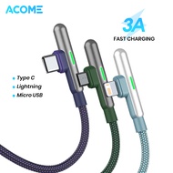 ACOME Gaming Cable Data Fast Charging Kabel Data Micro USB QC3.0 2.4 A Garansi 1 Thn AWM