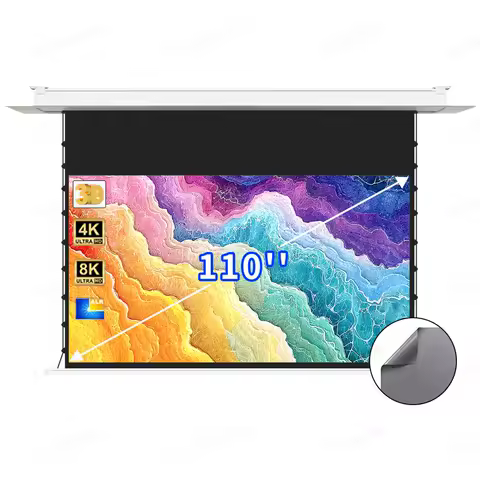 110 Inch ALR Motorized Ceiling Recessed Projector Screen Ambient Rejcting Light Projector Screen for