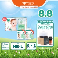 [Buy 6 Free 2 Mini] Offspring Fashion Baby Diapers Tapes/Pants (NB/S/M/L)