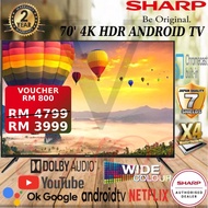 SHARP 70 INCH 4K UHD ANDROID TV 4TC70CK3X