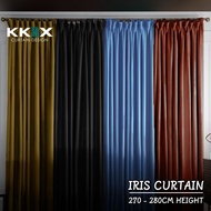 kkbxcurtain - Iris Hook/Eyelet Mix Langsir Blackout Curtain (270cm-280cm)