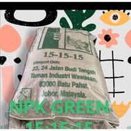 25kg / Baja NPK Green 15 15 15/ Baja Kesuburan & Pertumbuhan & Pembesaran Tanaman