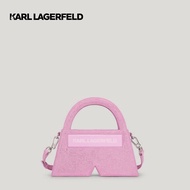 KARL LAGERFELD - IKON K SMALL CRYSTAL TOP-HANDLE BAG