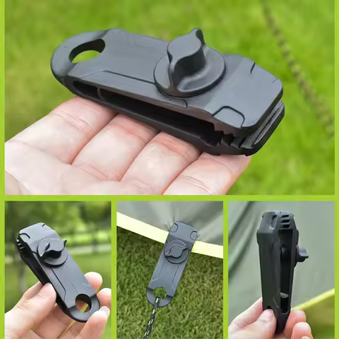10pcs Tarpaulin Clip Reusable Portable Camping Tent Fixing Clips Spiral Locking Windproof Strong Loa