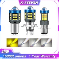 X-7SEVEN 1PC LED light for motorcycle H4 BA20D P15D headlight 40W 15000LM with Canbus white+Yellow c