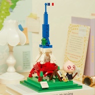 KAKAO FRIENDS Landmark Lego Brick Figure - Eiffel Tower Apeach
