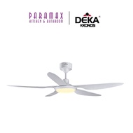 Deka Kronos F5-DC LED 56" 5 Blades DC Motor Ceiling Fan with 3 Color LED Light - Matt Black / Matt White