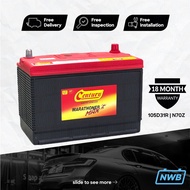 NW Battery Century Car Battery N70Z | NX120-7 | 95D31R | 105D31R - 85AH - Heavy Duty Car Battery Bat