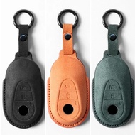 Suede For Mercedes Benz W169 W176 W204 W205 W212 W213 C200 C300 A B C E G Class AMG Car Key Case Cov