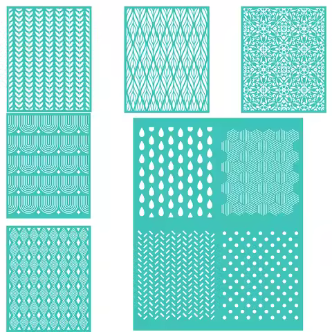 Leaves Rain Drop Pattern Reusable Silkscreen Stencil For Furniture Accents Clothing Use Easy Transfe