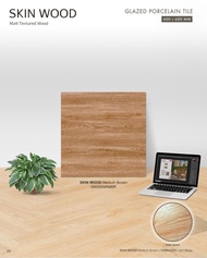 Granit Lantai Atena Wood Series - SKIN WOOD Medium Brown 60x60 kw 1