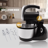3L Stand Mixer With Bowl 5 Speed Hand Mixer Electric 2 In 1 For Cake Dough Maker Egg Beater Planetary Mixer Dough Blender