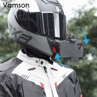 อุปกรณ์เสริมรถจักรยานยนต์ Vamson สำหรับ GoPro Helmet Mount สำหรับ GoPro HERO 11 10 9สำหรับสมาร์ทโฟน Insta360หนึ่ง X3อุปกรณ์เสริม Moto