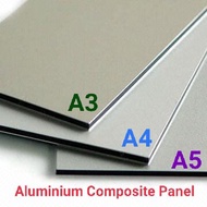 A3 / A4 / A5 - Aluminium Composite Panel 4mm Thickness ( White & Silver ) ACP Sheet