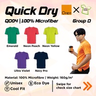 OREN SPORT Microfibre T-shirt (UNISEX) Short Sleeve - QD04 (Group D)