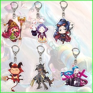 G2P Arcane Keychain Anime Acrylic Keyring Jinx Vi Bag Pendent Cute LOL Key Chain Ring Fashion Access